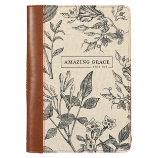 Amazing Grace Natural Canvas Bible Cover