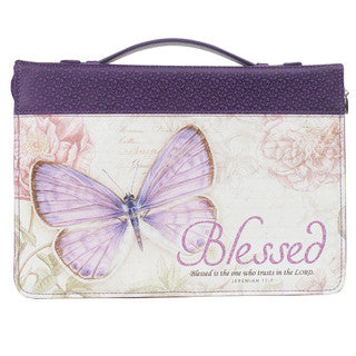 Blessed Purple Butterfly Blessings Fashion Bible Cover