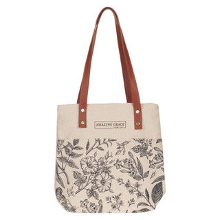Amazing Grace Natural Canvas Bible Cover
